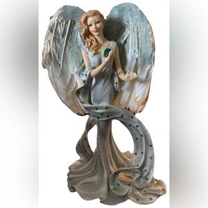 Hamilton White and Blue Art Nouveau Sculpture